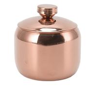 Mtlavishness Premium Stainless Steel Gold Seasoning Condiment Pot with Airtight Lid for Salt Sugar Storage Ideal for Kitchen Restaurant Camping Picnics 4.8oz Capacity (Pink Gold)