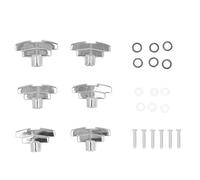 Mtlavishness Premium Zinc Alloy Guitar Tuning Peg Buttons Strong And Sturdy For Long Service Life Suitable For Acoustic And Electric Guitars Set Of 6 Pieces Fine Craftsmanship For (Silver)