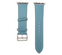 Mtlavishness Prime Smartwatch Leather Strap Universal Replacement Band Enhances Your Style for All Occasions Fits IWatch Series SE 8 7 6 5 4 3 2 1 in 38mm 40mm 41mm Beige (Blue)