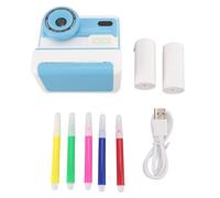 Mtlavishness Print Camera With 1080P HD And 48MP Dual Lens Ideal For Capturing Precious Moments At Home Or On The Go 2 4 Inch IPS Screen 16X Digital Zoom Flash Timing Function (Blue)