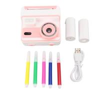 Mtlavishness Print Camera With 1080P HD And 48MP Dual Lens Ideal For Capturing Precious Moments At Home Or On The Go 2 4 Inch IPS Screen 16X Digital Zoom Flash Timing Function (Pink)