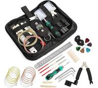Mtlavishness Professional Guitar And Ukulele Maintenance And Repairing Tool Kit All In One Solution For String Instruments Ideal For Cleaning Maintaining And Repairing With Metal
