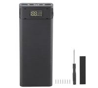 Mtlavishness Quick Charge Version 8x Power Bank Case USB DIY Kit Shell Battery Holder Charging Box Blue ABS Material Durable Long Lasting Supports All Mobile Phones Any USB Port (Black)