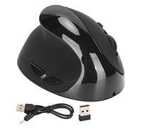Mtlavishness R E Left Hand Vertical Mouse 2. 4G Vertical Ergonomic Mouse Rechargeable Mouse With Usb Adapter Dpi For Pc White (Black)