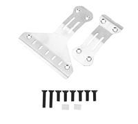 Mtlavishness RC Chassis Armor Stainless Steel Silver Front Rear RC Body Guard Armor for XV 02 Pro 58707 1 10 RC Car Heavy Duty Metal Protection for Off Road Racing and Drifting