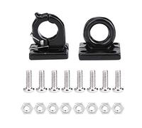 Mtlavishness RC Trailer Tow Lock Shackle Bracket Set Heavy Duty Metal Simulation Accessory with Matched Screws Nuts for Axial SCX10 CC01 D90 D110 TF2 RC Cars - Enhance