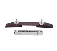 Mtlavishness Rosewood Base Bridge For SG LP Type Jazz Guitar Musical Instrument Accessory Durable Rustproof Adjustable For Guitarists Who Need Stable String Setup Made Of Solid (Silver)