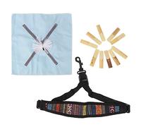 Mtlavishness Saxophone Musical Instrument Accessories Reeds With Good Elasticity And Long Service Life Cleaning Cloth With Brush For Interior Cleaning National Wind Cotton Strap