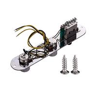 Mtlavishness Silver Style Guitar Control Plate Panel And Knobs Replacement Premium Quality Pre Wired Quick Installation Ideal For caster Guitars Whole Plate Size 16 * 5 * 3.2cm