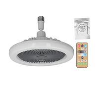 Mtlavishness Small Ceiling Fan with Light Remote Control E27 Lamp Holder Adjustable Speed Enclosed Blades 85 265V for Balcony Bathroom Closet Garage Children Room