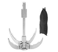 Mtlavishness Small Grappling Hook Folding Claw 4 Claw Grappling Hook Made Of Stainless Steel Sturdy Slip Claws For Secure Grip Multi Functional Outdoor Survival Gear For Camping