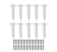 Mtlavishness Small Railway Sleeper Brackets, 10 Pack Galvanized Steel Garden Timber Sleeper Brackets with Sawtooth Design for Stable Planter Beds, Retaining Walls, Driveway