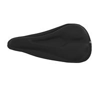 Mtlavishness Soft Thickened Silicone Bike Saddle Cover with Anti Slip Rubber Particles Breathable Diversion Grooves and Night Reflector for Enhanced Comfort and Safety During Road