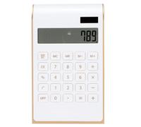 Mtlavishness Solar Calculator Dual Power Portable Calculator with Tilted LCD Display 10 Digit Ergonomic Keyboard Financial Basic Math Functions for Office Home Business School and (White)