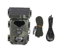 Mtlavishness Solar Trail Camera 1080P 30fps 20MP Game Camera 60 Degree Detection Angle Night Vision IP65 0.45s Trigger Speed for Wildlife Monitoring