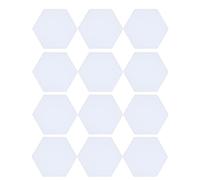 Mtlavishness Sound Absorption Panel Hex Acoustic Isolation Foam Set Kit 12Pcs Black For Home Studio Walls (White)