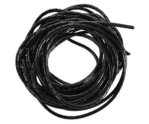 Mtlavishness Spiral Cable Wrap Kabelmanagement 6mm Schwarz 10m - Organisiere Und Schütze Kabel In Heim, Büro, PC, TV Und Heimkino - Flexibel Zuschneidbar Für Saubere Verkabelung