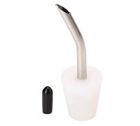 Mtlavishness Stainless Steel Bottle Pourer Liquor Pour Spout Replacement Accessories with Dust Cap for Coffee Alcohol White No Splash Food Grade Silicone Perfect for Outdoor (White)