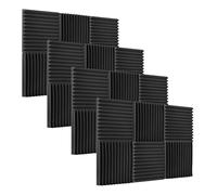 Mtlavishness Studio Acoustic Foam Panels 12 Pack Soundproofing Foams High Density Fireproof Noise Reduction Insulation Tiles For Home Studio Recording Room Theater 30x30x2 5cm (24pcs)