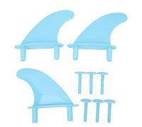 Mtlavishness Surfboard Fins Soft Top Fin Set PVC Plastic for Surfing Sports with Screws Blue Flexible and Stable Design for Various Surfing Conditions Lightweight and Portable