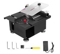 Mtlavishness Table Saw Mini 100W Sliding Rail Adjustable Cutting Machine with 7 Speed Gears and 0 90° Cutting Angle for Woodworking, Hard Wood, Aluminium Bar, and Acrylic Cutting