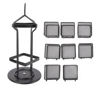 Mtlavishness Tea Bag Organizer 2 Tier 8 Removable Baskets Up to 96 Teabags Storage Rotating Tea Bag Rack for Kitchen Black 8 Baskets 2 Tier Tea Bag Organizer 2 Tier Tea Bag Holder