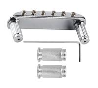 Mtlavishness Threaded Saddle Guitar Bridge Replacement For Jag J Master And Style Guitars Completely Adjustable Solves String Slippage Ideal For Guitarists Working On Vintage Or (Silver)