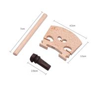 Mtlavishness Title 4/4 Full Size Violin Accessory Kit Premium Quality Maple Bridge Spruce Sound Post Professional Violin Care Set With Chin Rest Tailpiece Fine Tuners Endpin