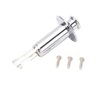 Mtlavishness Title 6 35mm Guitar Output Jack Socket Metal Construction For Acoustic Electric Guitars With 6 35mm Universal Interface Good And High Strength And Long Service (Chrome Color)
