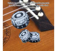 Mtlavishness Title: Dodecagon Electric Guitar Knobs Unique Design for Easy Volume Adjustment Ideal for Epi Electric Guitars and Bass Guitars in Rock Jazz Blues Genres with Inner (Black)