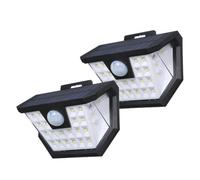Mtlavishness Tomshine 3.7V .6W 28 LED Solar Energy PIR Motion Sensor Lamp 2 Pack Adopted Human Infrared Inductor Technology Outdoor Wall Mounted Light IP65 Built in 1200mAh High