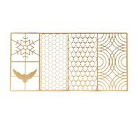 Mtlavishness Transparent Ice Stamp Tray Copper Ice Cube Stamp Fast Patterns for Bartender Accessories D02 200x100mm 7.87x3.94in Ice Cube Design Tray Ice Press Stamp Ice Cube (D02 200x100mm /
