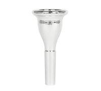 Mtlavishness Tuba Mouthpiece Solid Durable Brass Construction Silver Plated Musical Instrument Accessories (Silver)