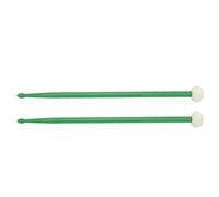Mtlavishness Two Pieces Drum Mallet Set With Felt Head Nylon Handle Double Headed Instrument Accessory For Playing Drums Like Bass Drums Timpani Snare Drums With Easy Playing (Green)