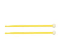 Mtlavishness Two Pieces Drum Mallet Set With Felt Head Nylon Handle Double Headed Instrument Accessory For Playing Drums Like Bass Drums Timpani Snare Drums With Easy Playing (Yellow)