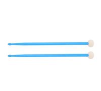 Mtlavishness Two Pieces Drum Mallet Set With Felt Head Nylon Handle Double Headed Instrument Accessory For Playing Drums Like Bass Drums Timpani Snare Drums With Easy Playing (Blue)