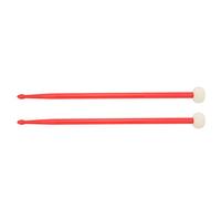 Mtlavishness Two Pieces Drum Mallet Set With Felt Head Nylon Handle Double Headed Instrument Accessory For Playing Drums Like Bass Drums Timpani Snare Drums With Easy Playing (Red)