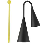 Mtlavishness Two Tone Metal A go go Bell Cowbell Percussion Instrument Ideal For Music Enthusiasts And Educational Settings Compact And Convenient Black Iron Instrument Weighing