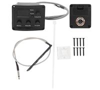 Mtlavishness Ukulele Pickup EQ Color Tuner with LED Display 3Segment Equalizer for Music Enthusiasts An Electric Box for Enhanced Sound Quality on Stage or at Home 22MΩ Input