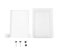 Mtlavishness Under Desk Drawer Slide Out No Drill Metal Under Table Storage Shelf Tray Basket for Home Workplace Cabinet White Small Without Grid for Office Desks Living Room
