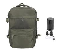 Mtlavishness Vacuum Compression Backpack with Pump 27L Large Capacity Rain Proof Design for 15.6 Inch Laptop Business Travel Roseate Organized Layout Comfortable to Carry User (Green)