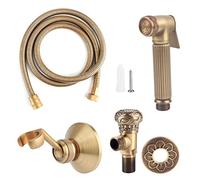 Mtlavishness Vintage Brass Handheld Bidet Sprayer Spray Bracket Hose Kit Multi Functional Bathroom Accessories Ideal for Home Use Like Floor Toilet Showering Pets Watering Plants