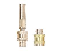 Mtlavishness Water Hose Nozzle G1 2 Internal Thread High Pressure Resistant 15mm Outlet Diameter Adjustable Spray Jet Nozzle for Garden Cleaning and Irrigation