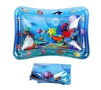 Mtlavishness Water Play Mat for Infants and Toddlers, Inflatable Baby Activity Mat with Ocean Animal Toys, Safe PVC Material for Sensory Development, Perfect for Indoor and