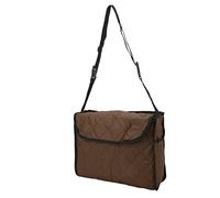 Mtlavishness Wheelchair Hanging Storage Bag Quilted Cotton with Multiple Pockets for Walker Scooter Trolley Navy Blue 37x15x29cm Lightweight (Coffee)