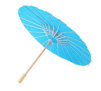 Mtlavishness White Blank Paper Umbrella Red Kids DIY Hand Painting Craft Kit for Toddlers Preschool Classroom Art Projects Parent Child Activities (blue)