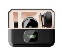 Mtlavishness Wireless Lavalier Microphone Dual Microphone Set Sound Wireless Connectivity Noise Reduction No Delay Ideal for Mobile Phone Live Broadcast Outdoor Recording and More