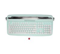Mtlavishness Wireless Typewriter Keyboard With Retro Style And BT5 0 Connectivity For Smart Phones Tablets And Laptops Classic Typing Experience Compact Layout 104 Keys Integrated (Mint Green)