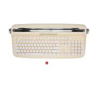 Mtlavishness Wireless Typewriter Keyboard With Retro Style And BT5 0 Connectivity For Smart Phones Tablets And Laptops Classic Typing Experience Compact Layout 104 Keys Integrated (Yellow)