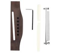 Mtlavishness Wood Guitar Bridge Saddle Nut Adjustable Shaft Repair Kit Durable Materials Sound Transfer Suitable for 6 String Folk Acoustic Guitar with Bridge Made of Rosewood